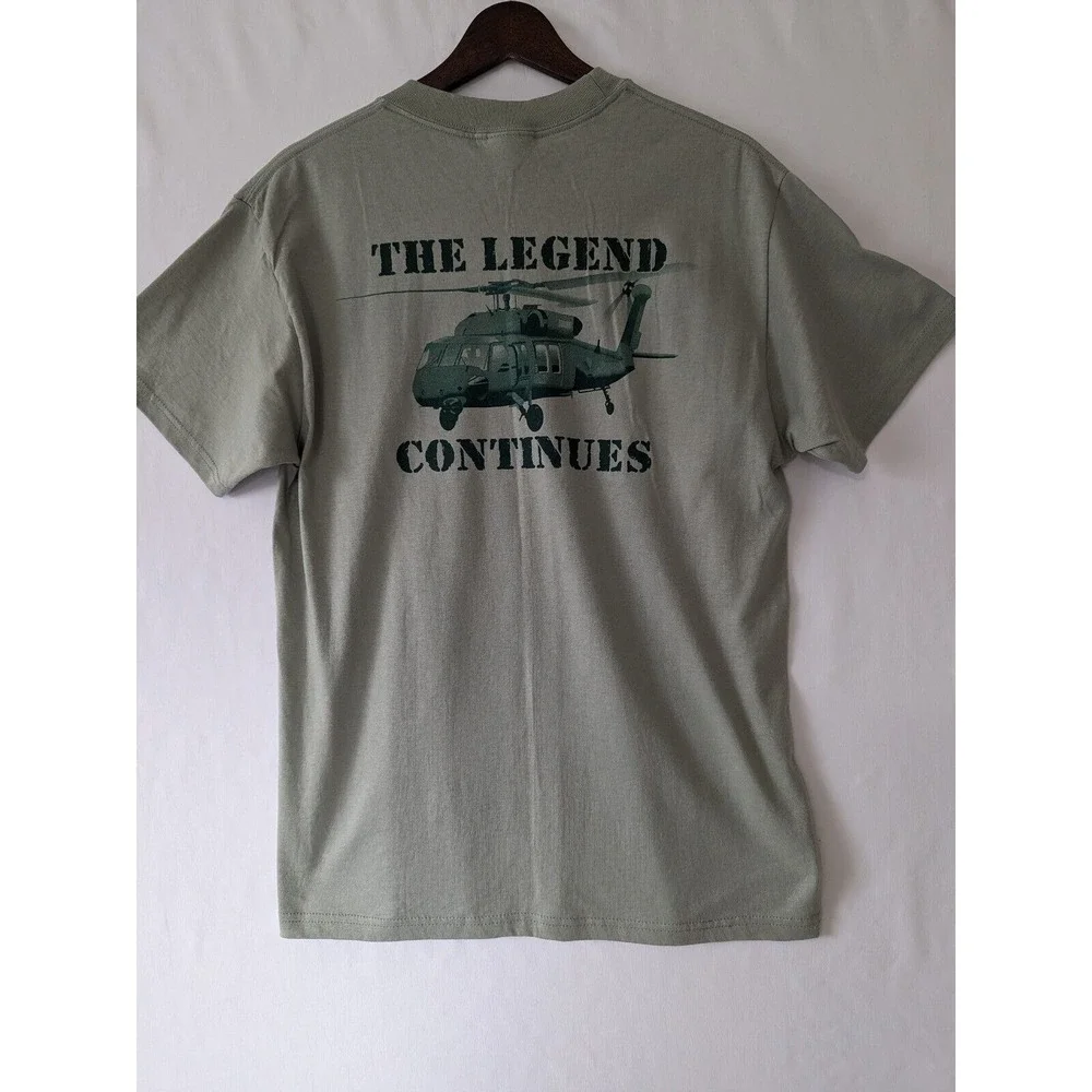 Black Hawk Down The Legend Continues Graphic T-Shirt Size M Green Military‎